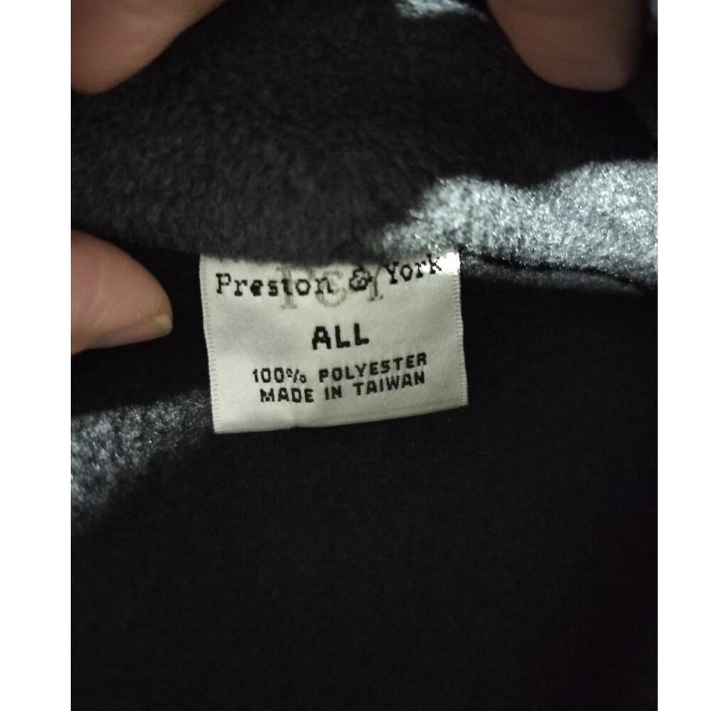 4303)Preston & York Black Fleece Poncho Shawl Size All - Picture 6 of 7